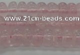 CRQ188 15.5 inches 6*10mm rondelle natural rose quartz beads