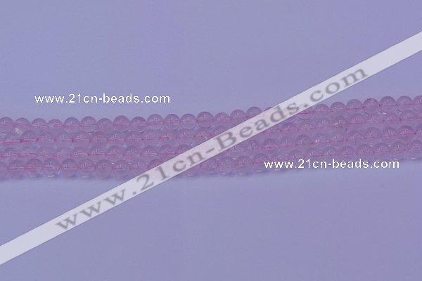 CRQ200 15.5 inches 4mm round Mozambique rose quartz beads