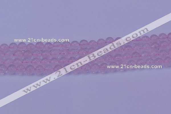 CRQ202 15.5 inches 8mm round Mozambique rose quartz beads