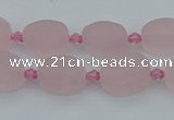 CRQ231 15.5 inches 10*14mm oval rose quartz beads wholesale