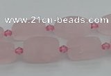 CRQ232 15.5 inches 9*16mm oval rose quartz beads wholesale