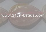 CRQ242 15.5 inches 22*30mm flat teardrop rose quartz beads