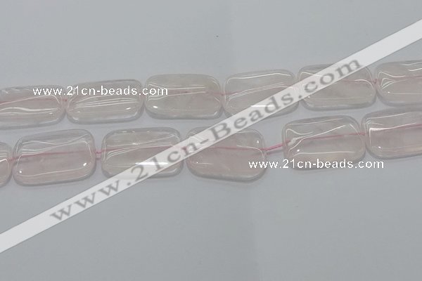 CRQ247 15.5 inches 22*30mm rectangle rose quartz beads wholesale