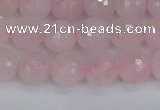 CRQ282 15.5 inches 8mm faceted round rose quartz beads wholesale