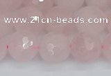 CRQ284 15.5 inches 12mm faceted round rose quartz beads