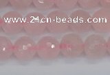 CRQ290 15.5 inches 8mm faceted round rose quartz gemstone beads