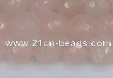 CRQ291 15.5 inches 10mm faceted round rose quartz gemstone beads