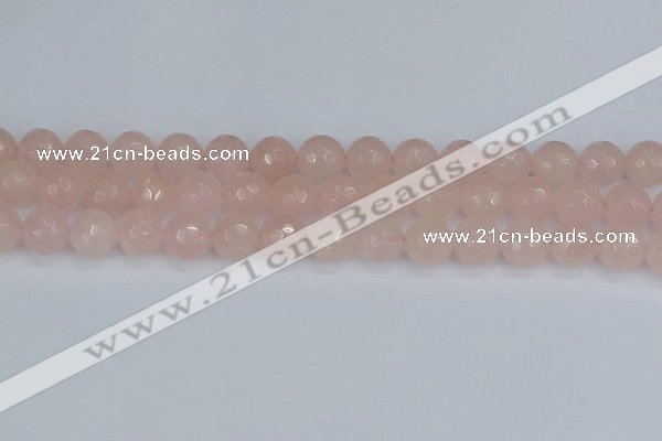 CRQ292 15.5 inches 12mm faceted round rose quartz gemstone beads