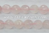 CRQ34 15.5 inches 10mm faceted round natural rose quartz beads