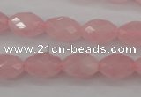 CRQ352 15.5 inches 10*14mm faceted rice rose quartz beads