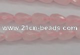 CRQ356 15.5 inches 8*12mm faceted teardrop rose quartz beads