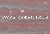 CRQ365 15.5 inches 8*8mm faceted square rose quartz beads