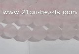 CRQ406 15.5 inches 6mm faceted nuggets matte rose quartz beads