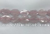 CRQ428 30*38mm - 30*40mm faceted octagonal rose quartz beads