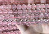 CRQ445 15.5 inches 10mm faceted round rose quartz beads