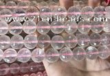 CRQ448 15.5 inches 14mm faceted round rose quartz beads