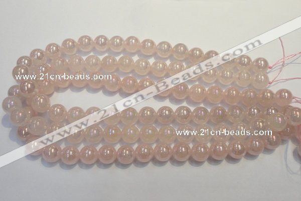 CRQ505 15.5 inches 14mm round AB-color rose quartz beads