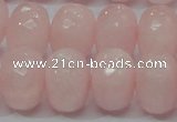 CRQ51 15.5 inches 15*20mm faceted rondelle natural rose quartz beads