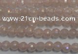 CRQ511 15.5 inches 6mm faceted round AB-color rose quartz beads