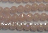 CRQ512 15.5 inches 8mm faceted round AB-color rose quartz beads