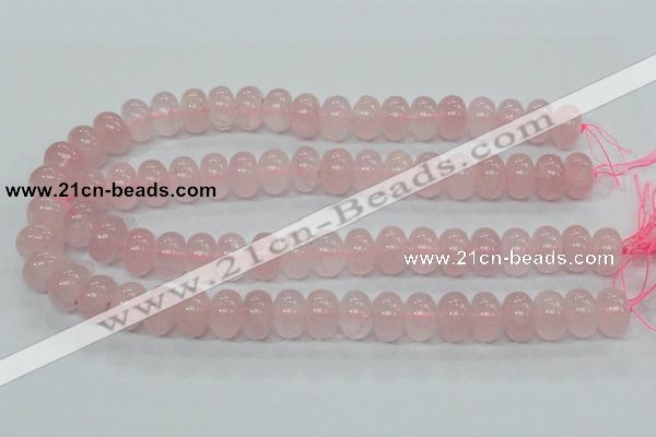 CRQ55 15.5 inches 10*16mm rondelle natural rose quartz beads