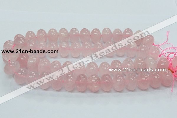 CRQ56 15.5 inches 14*20mm rondelle natural rose quartz beads