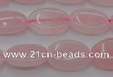 CRQ609 15.5 inches 10*14mm oval rose quartz beads wholesale