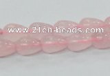 CRQ61 15.5 inches 8*10mm teardrop natural rose quartz beads wholesale