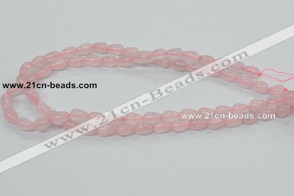 CRQ61 15.5 inches 8*10mm teardrop natural rose quartz beads wholesale