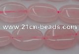 CRQ610 15.5 inches 12*16mm oval rose quartz beads wholesale