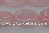 CRQ611 15.5 inches 13*18mm oval rose quartz beads wholesale