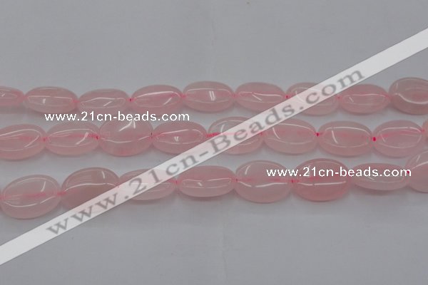 CRQ611 15.5 inches 13*18mm oval rose quartz beads wholesale