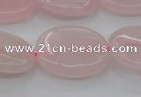 CRQ612 15.5 inches 15*20mm oval rose quartz beads wholesale