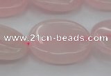 CRQ613 15.5 inches 18*25mm oval rose quartz beads wholesale