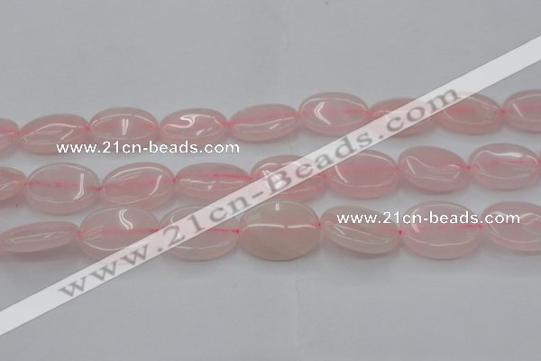 CRQ613 15.5 inches 18*25mm oval rose quartz beads wholesale