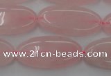 CRQ614 15.5 inches 15*30mm oval rose quartz beads wholesale