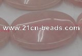 CRQ615 15.5 inches 20*30mm oval rose quartz beads wholesale
