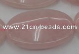 CRQ616 15.5 inches 25*35mm oval rose quartz beads wholesale