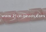 CRQ623 15.5 inches 14*14mm square rose quartz beads wholesale