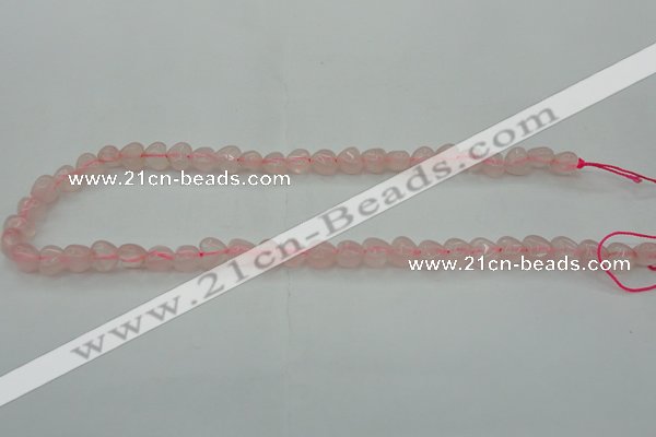 CRQ630 15.5 inches 8*8mm heart rose quartz beads wholesale