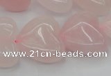 CRQ634 15.5 inches 22*22mm heart rose quartz beads wholesale