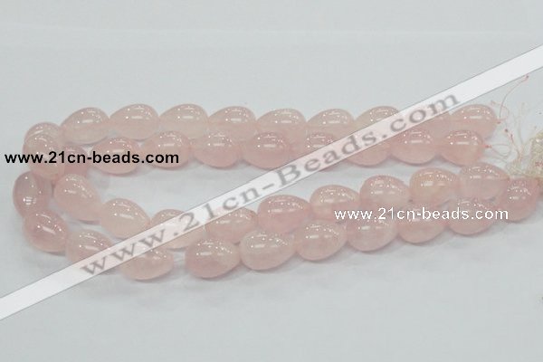 CRQ66 15.5 inches 15*20mm teardrop natural rose quartz beads wholesale