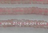 CRQ678 15.5 inches 2*4mm tyre rose quartz beads wholesale