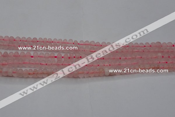 CRQ680 15.5 inches 4*6mm rondelle rose quartz beads wholesale