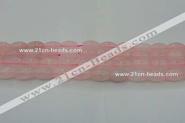 CRQ691 15.5 inches 8*13mm rice rose quartz beads wholesale