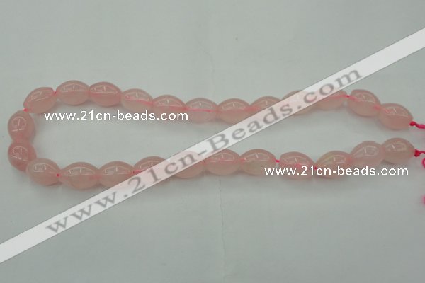 CRQ692 15.5 inches 12*16mm rice rose quartz beads wholesale