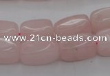 CRQ697 15.5 inches 10*18mm nuggets rose quartz beads wholesale