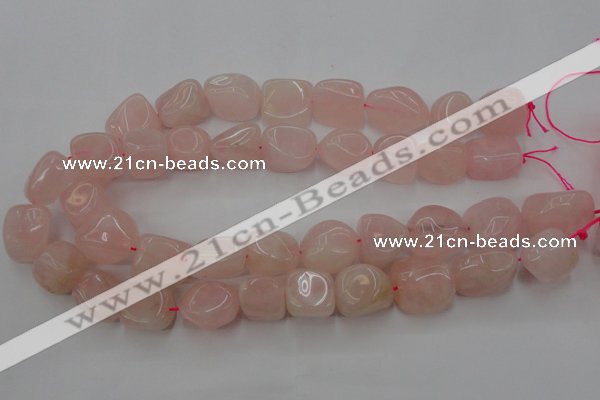 CRQ699 15.5 inches 13*18mm - 15*25mm nuggets rose quartz beads