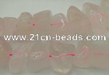 CRQ700 15.5 inches 8*12mm - 10*15mm rose quartz chips beads