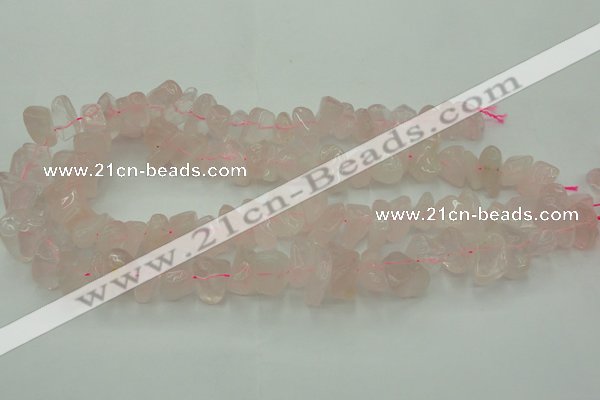 CRQ700 15.5 inches 8*12mm - 10*15mm rose quartz chips beads